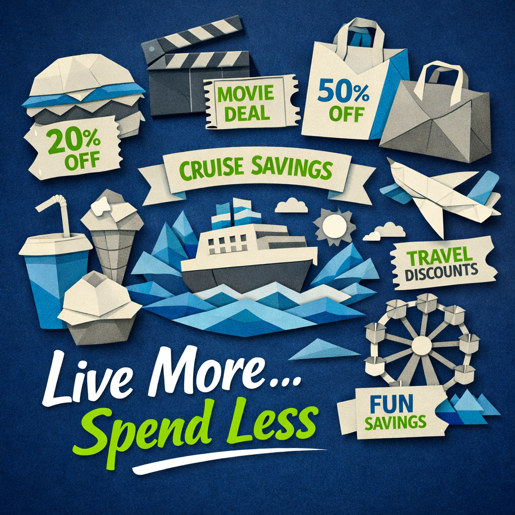 Live More Spend Less Discount Benefits Origami Style