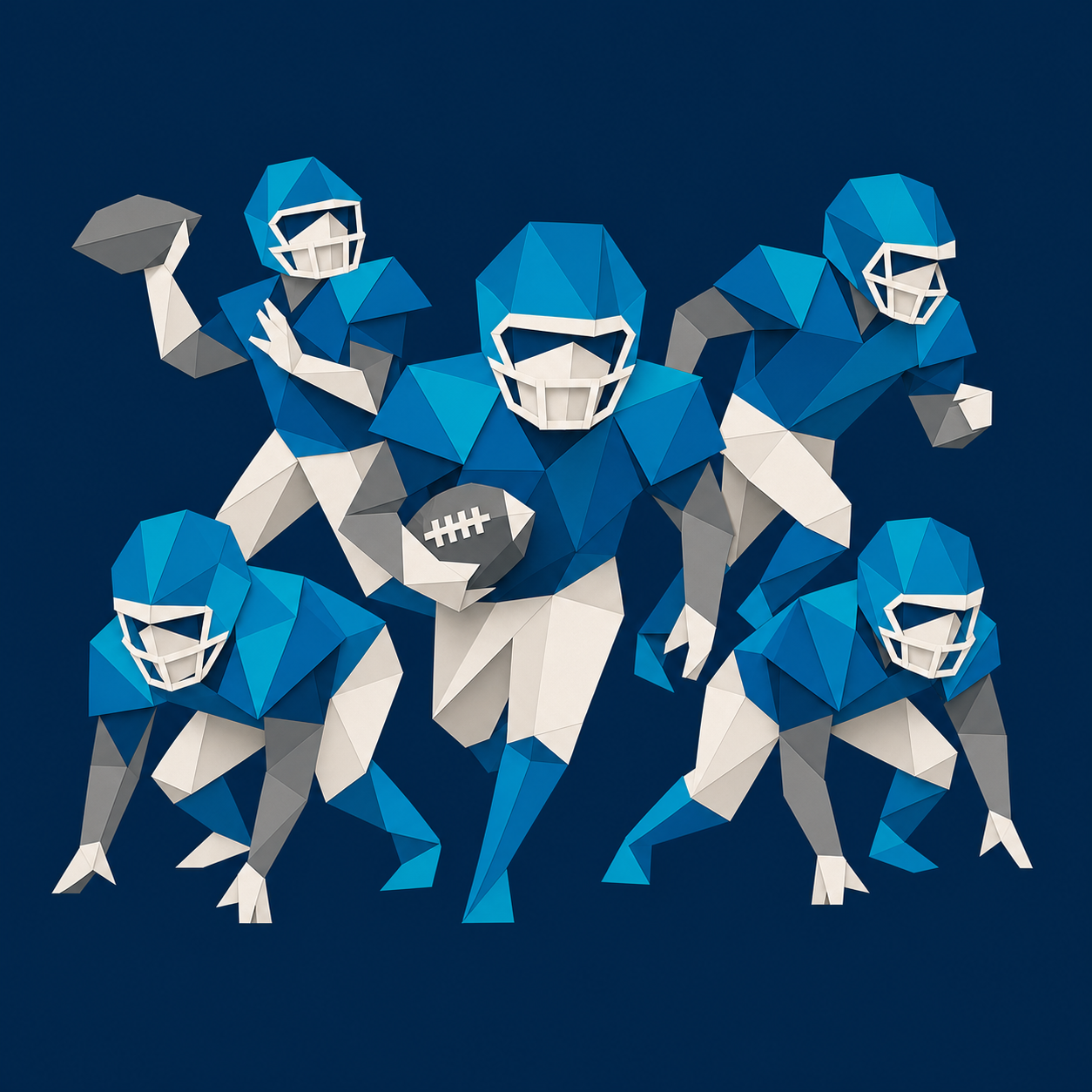 Youth Football League Origami Style-2