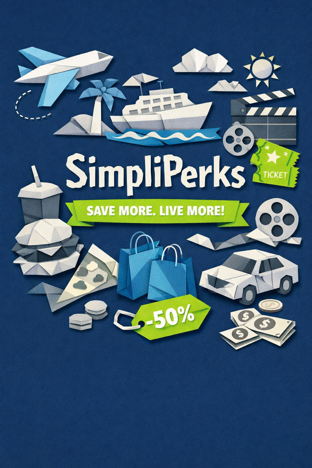 Origami Discounts Unfolded in Blue